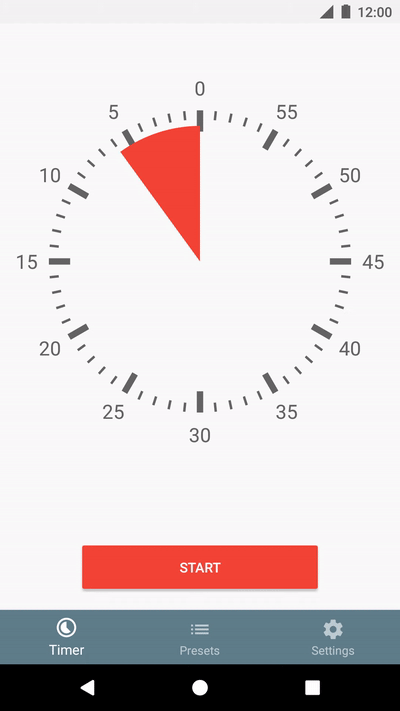 Duration selection by tapping or dragging