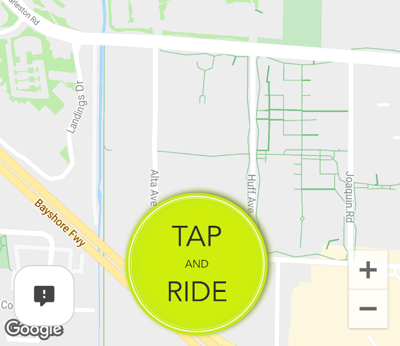 Feedback button in the bottom left corner of the app